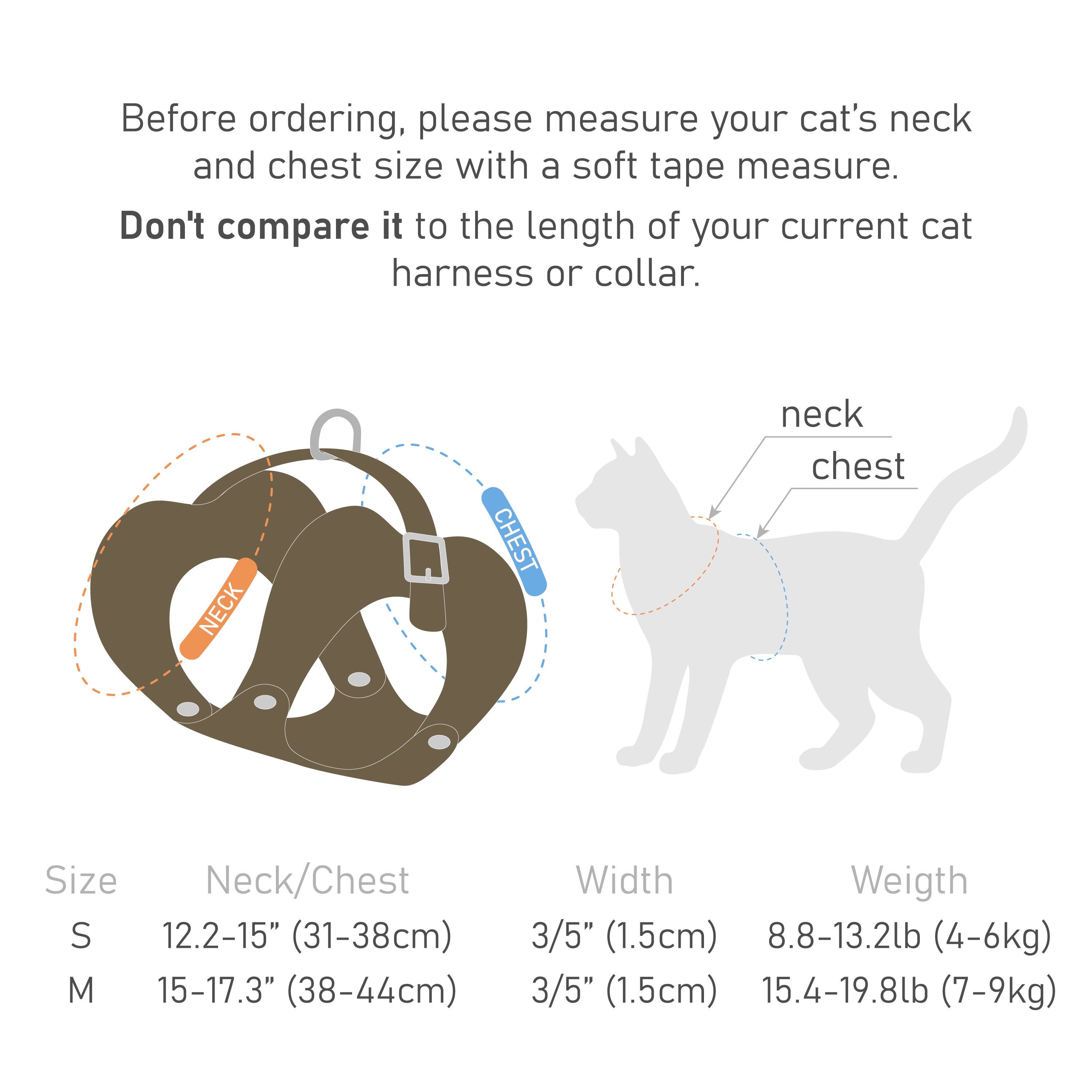 Simple Engraved Leather Cat Harness